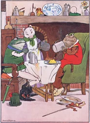 Priez Maîtresse Souris, nous donneriez-vous de la bière, illustration de 